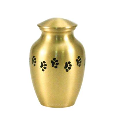 Classic Paw Print Medium Brass Urn