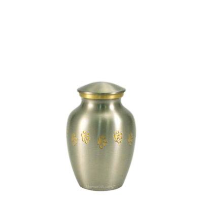 Classic Paw Print Petite Pewter Urn