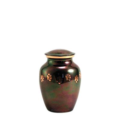 Classic Paw Print Petite Raku Urn