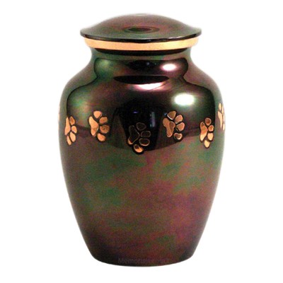 Classic Paw Print Large Raku Urn