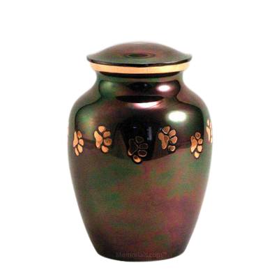 Classic Paw Print Medium Raku Urn