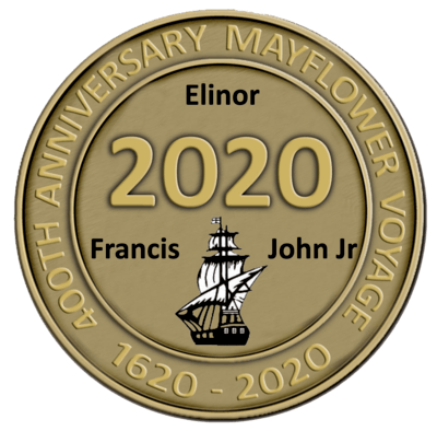 400th Anniversary Mayflower Voyage Billington Family Medallion