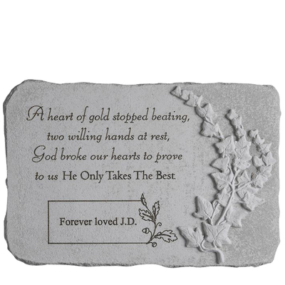 A Heart Of Gold Memorial Stone