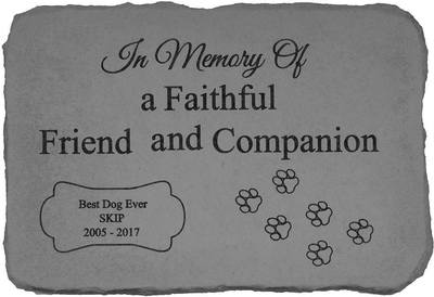 In Memory Of A Faithful Pet Memorial Stone