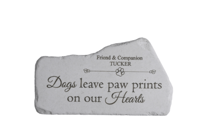Dogs Leave Paw Memorial Stone