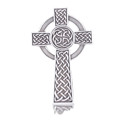 Knotted Celtic Cross Silver Medallion Appliques