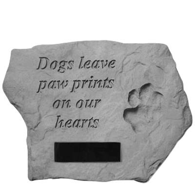Dogs Leave Paw Prints Personalized Rock
