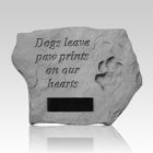 Paw Print Dog Memory Stone