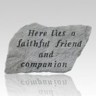 Here Lies A Faithful Friend Memorial Stone