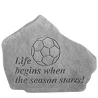 Life Begins Soccer Rock