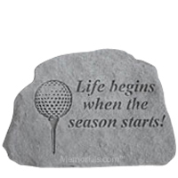 Life Begins Golf Rock