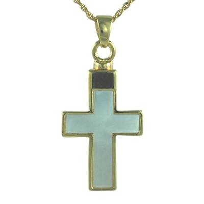 Pearl Insert Cross Cremation Keepsakes IV