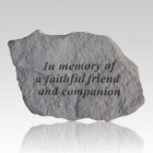 Faithful Friend Memorial Stone