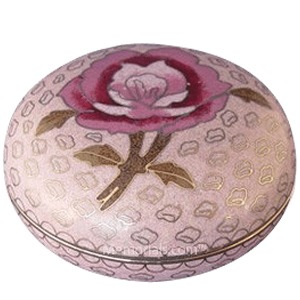 Blissful Rose Cloisonne Jewel Dish