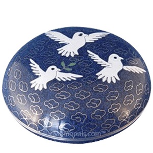 Peace Doves Cloisonne Jewel Dish