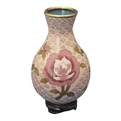 Blissful Rose Cloisonne Vase
