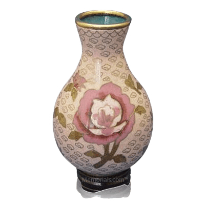 Blissful Rose Cloisonne Vase