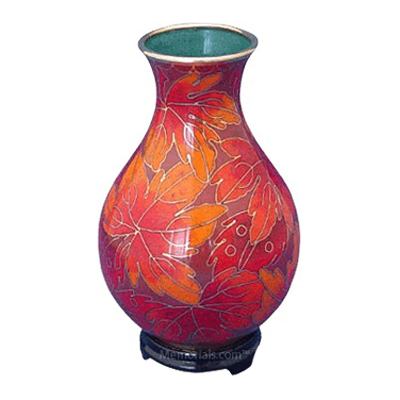 Fall Leaf Cloisonne Vase