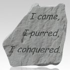 Came Purred Conqured Pet Memory Stone