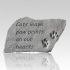 Cats Leave Pawprints Grave Stone