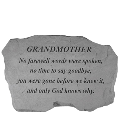 Grandmother No Farewell Words Stone