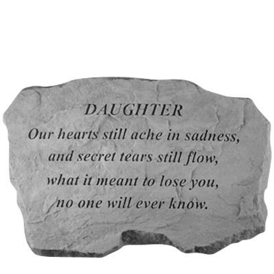 Daughter Our Hearts Still Ache Stone