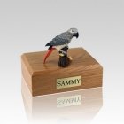 African Gray Parrot Medium Bird Cremation Urn