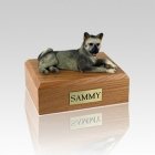 Akita Gray Laying Medium Dog Urn