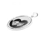 Always White Gold Etched Pendant