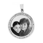 Always White Gold Etched Pendant