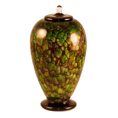 Amazon Green Glass Cremation Urn