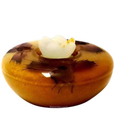 Amber Candle Glass Pet Urn