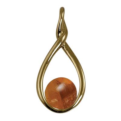 Amber Infinity Cremation Ash Pendant