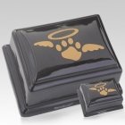 Angelic Black Ceramic Pet Urns