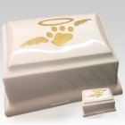 Angelic White Ceramic Pet Urns