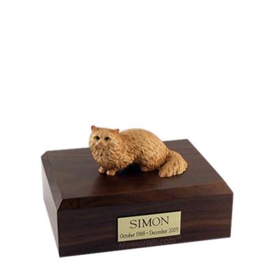 Angora Brown Small Cat Cremation Urn