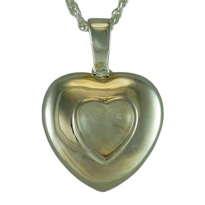 April Cremation Heart Pendant