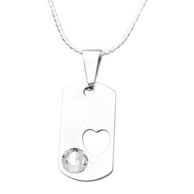 April Heart Cremation Pendant