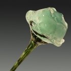 Aqua Blossom Glass Cremation Keepsake