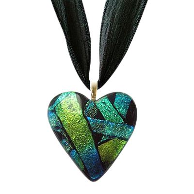 Aqua Heart Ashes Pendant