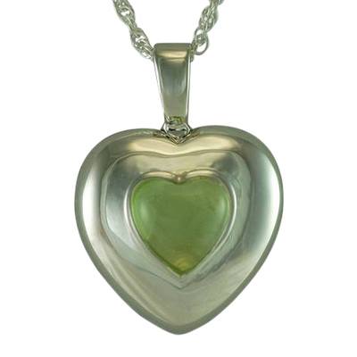 August Cremation Heart Pendant