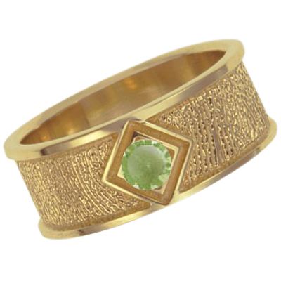 August Birthstone 14k Yellow Gold Ring Print Keepsake