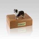 Australian Sheepdog Brown & White Medium Dog Urn