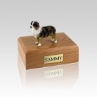 Australian Sheepdog Red Brown & White Small Dog Urn