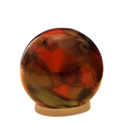 Autumn Orb Small Glass Pet Urn