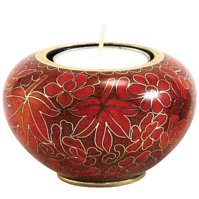 Autumn Splendor Candle Cloisonne Urn