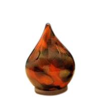 Autumn Tear Small Glass Pet Urn