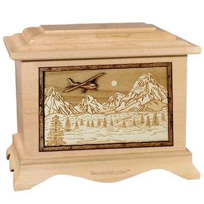 Aviation Maple Cremation Urn