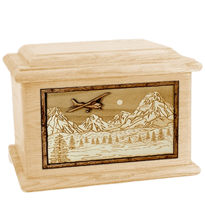 Aviation Maple Memory Chest Cremation Urn