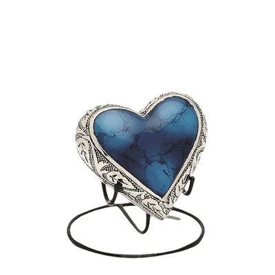 Azure Heart Keepsake Urn